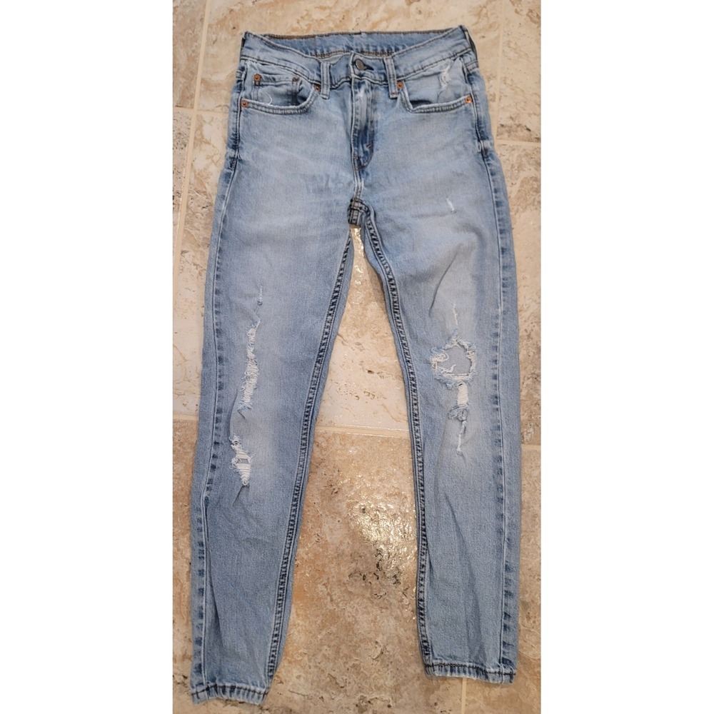 Levi's Skinny Distressed Tapered Jeans Womens 30x30 *PERFECTLY FADED!*